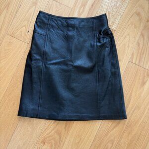 Willi Smith Collection 100% Lamb Leather Skirt – Black, Size 6, Vintage